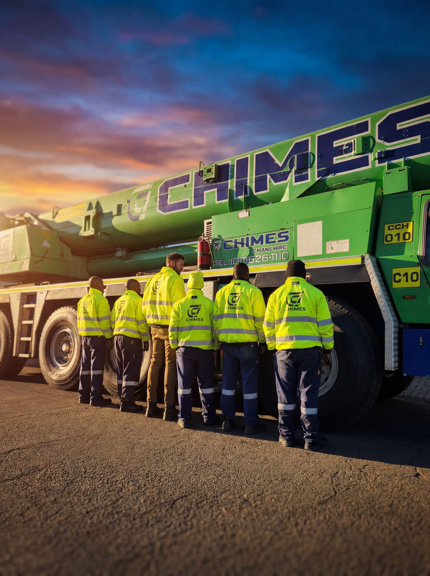 The Chimes Crane Hire crew