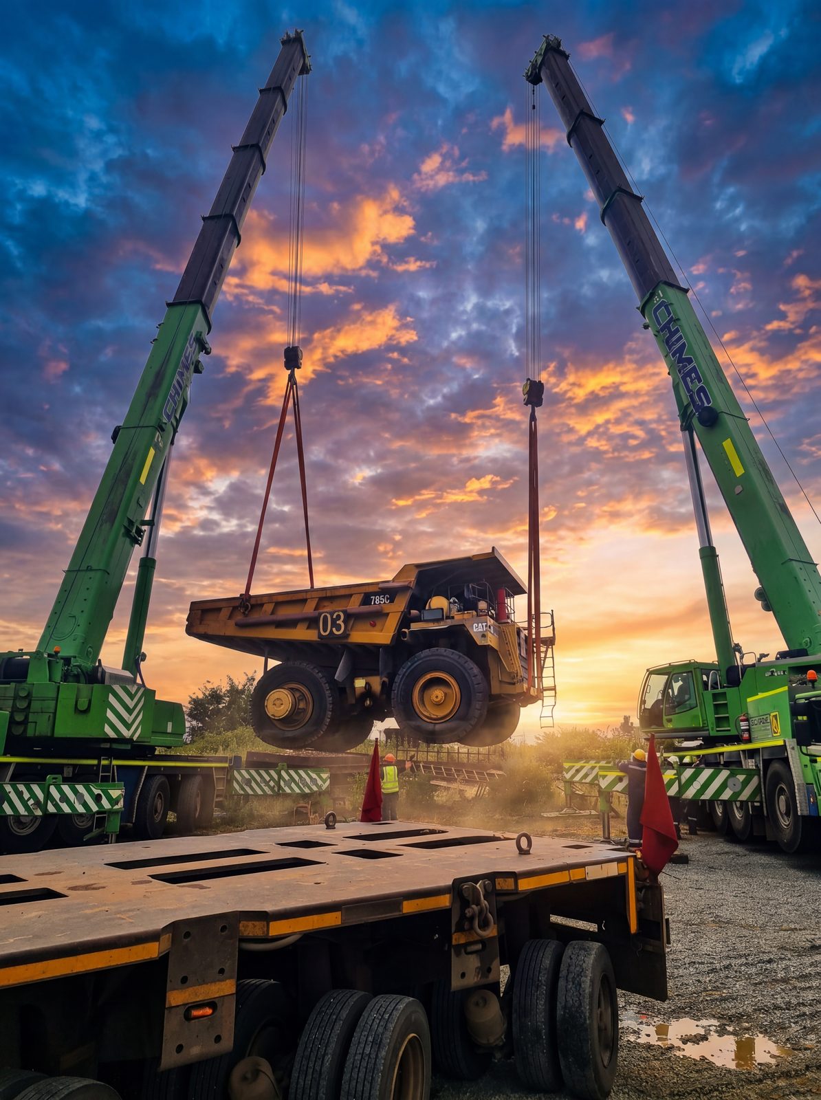 Crane on a job site