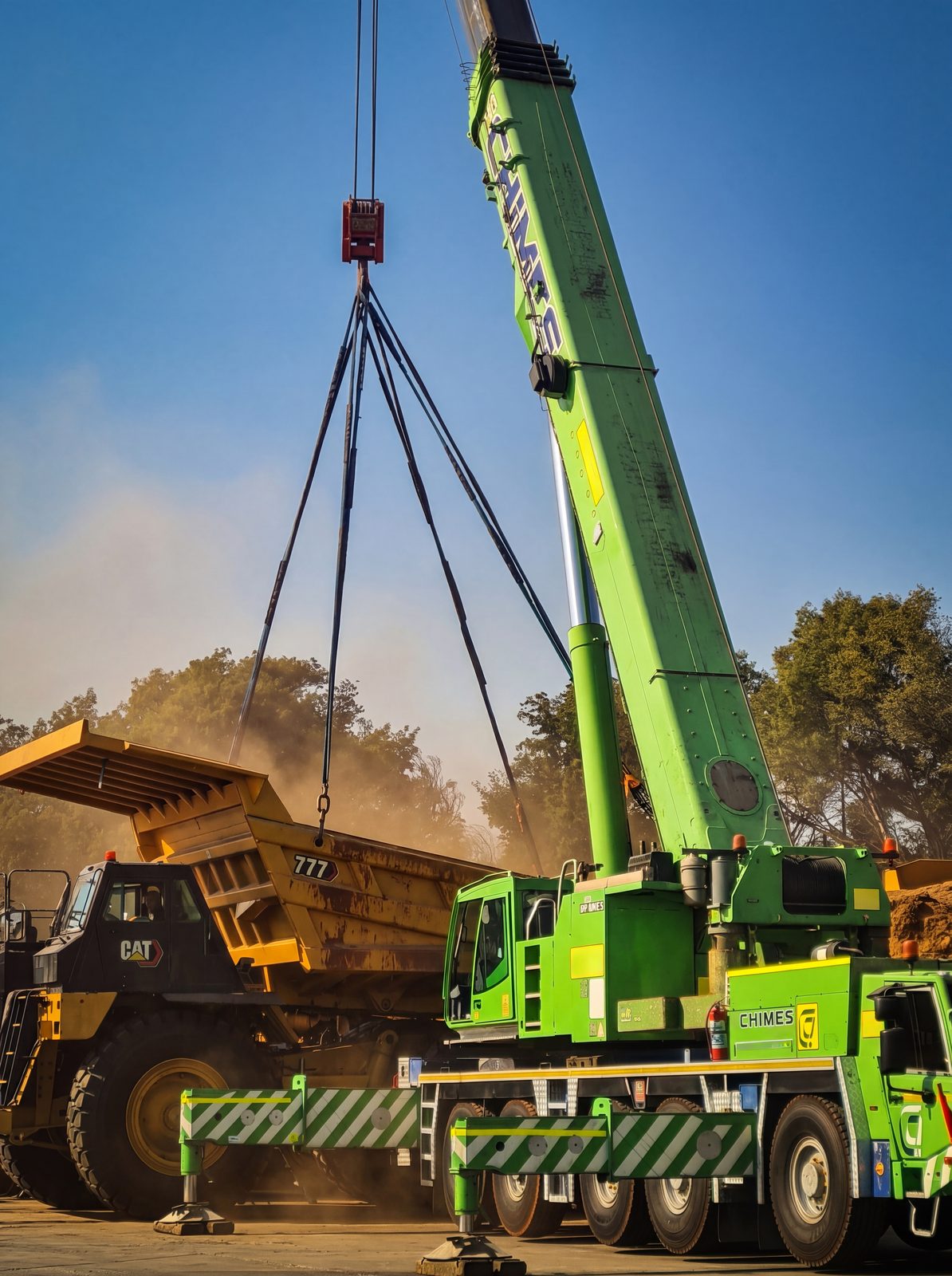 Crane on a job site