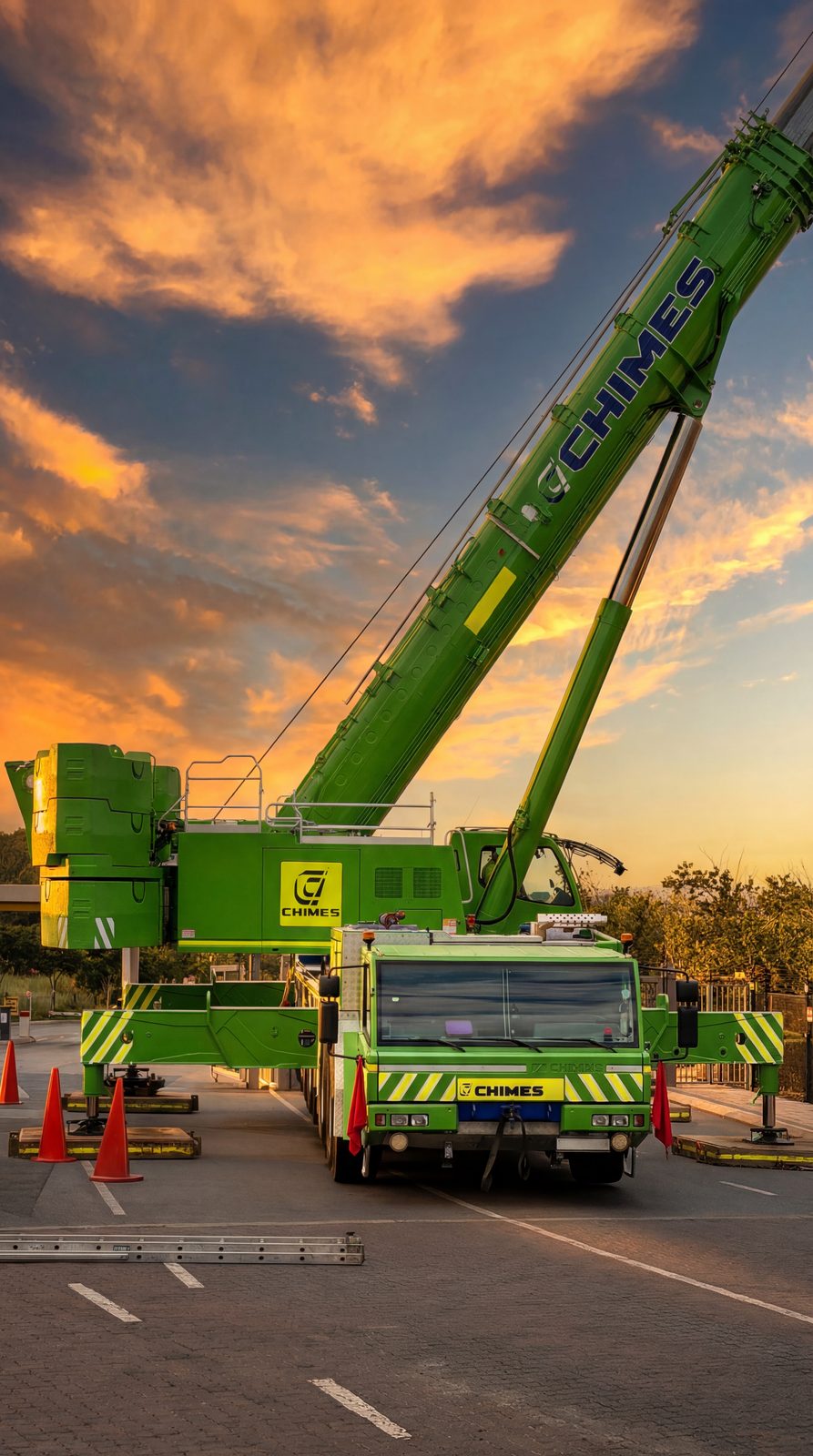 Crane fleet at dusk