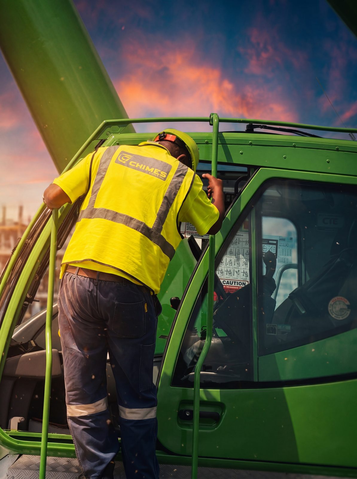 Crew securing a load