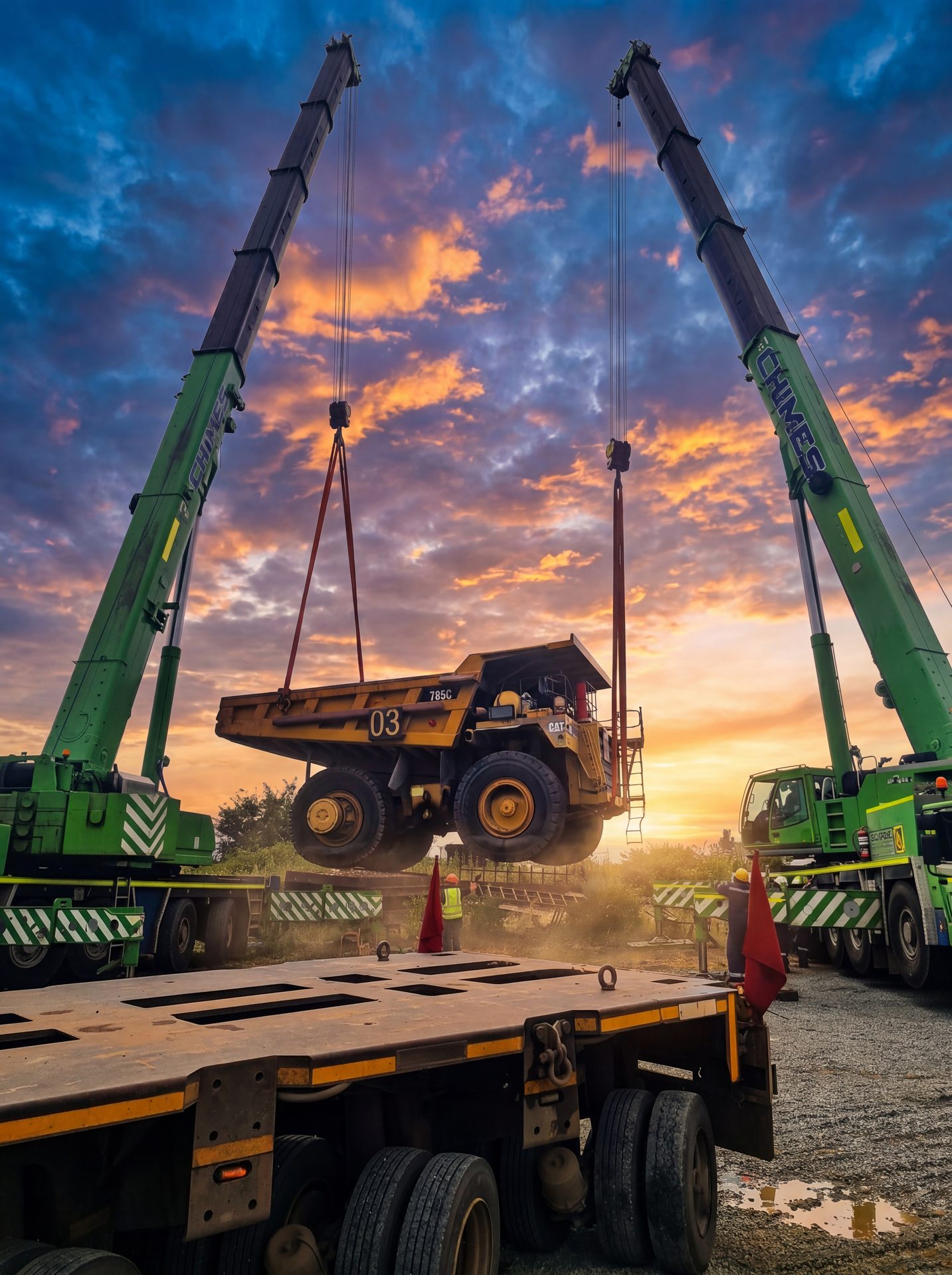 Chimes Crane Hire mobile crane on site